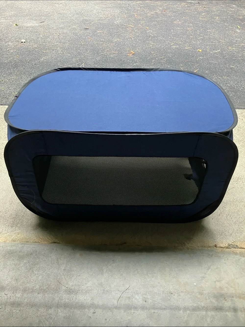 Blue Foldable Mesh Pet Playpen